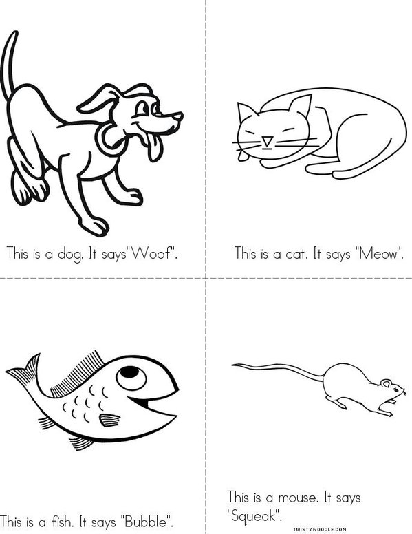What Animals Say Book Twisty Noodle