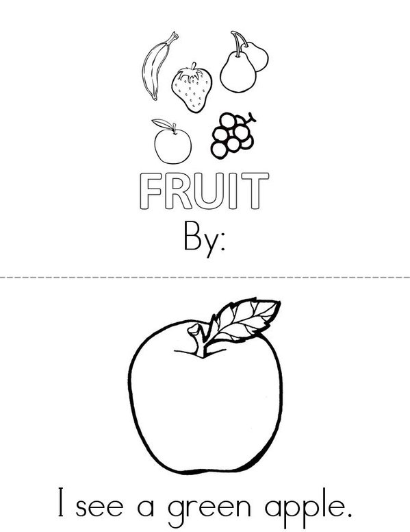 Fruit Colors Mini Book - Sheet 1