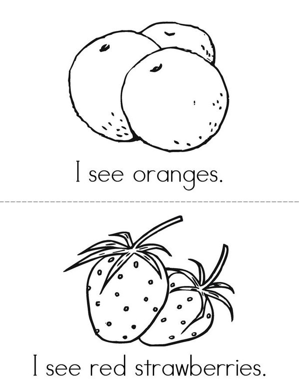 Fruit Colors Mini Book - Sheet 3