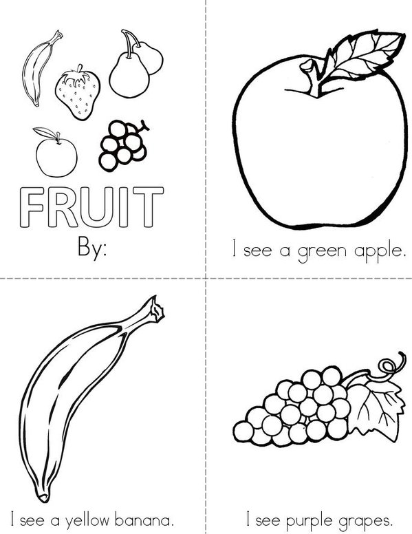 Fruit Colors Mini Book - Sheet 1