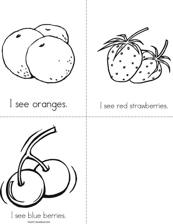 Fruit Colors Mini Book - Sheet 2