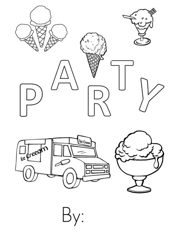 Ice cream Mini Book - Sheet 1