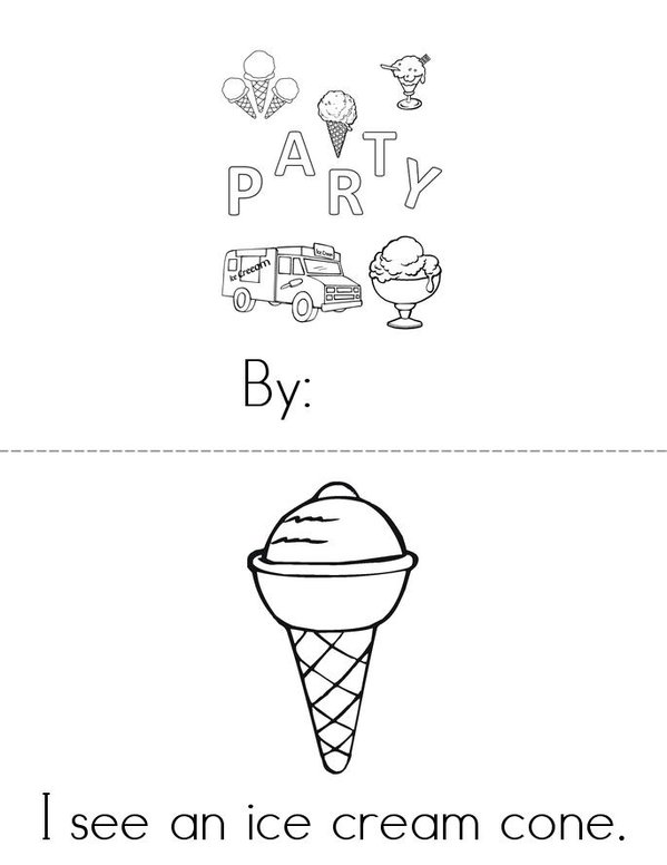 Ice cream Mini Book - Sheet 1