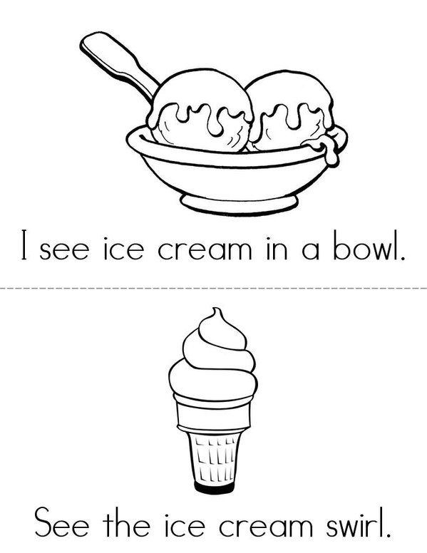 Ice cream Mini Book - Sheet 2