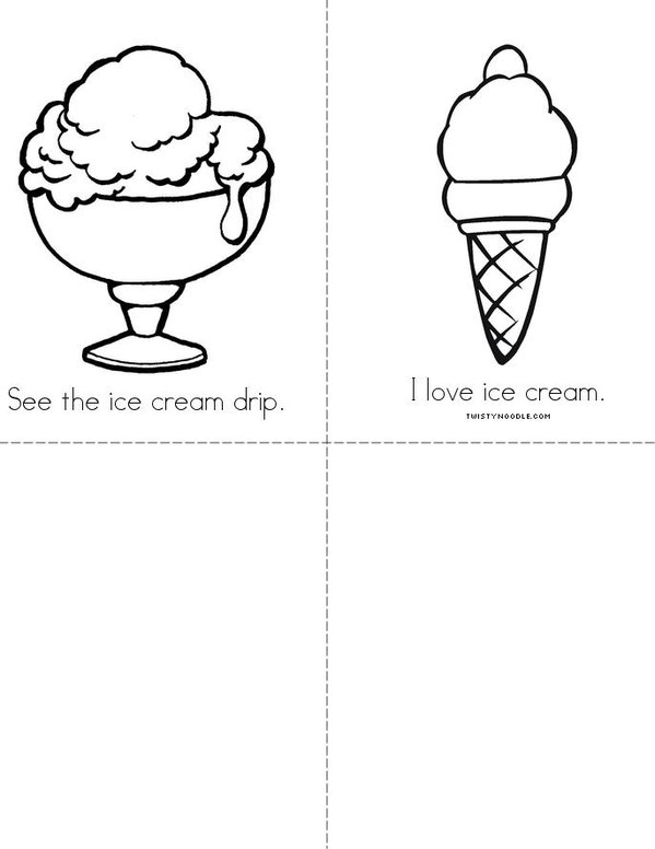 Ice cream Mini Book - Sheet 2