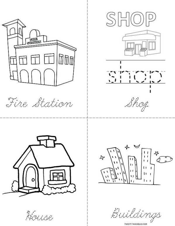 My neighborhood minibook Mini Book - Sheet 3