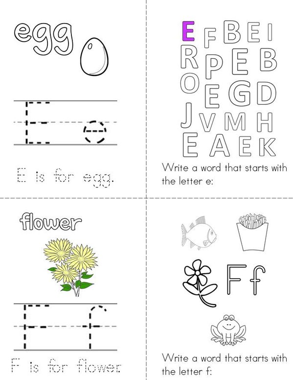 My Book With English Sounds Mini Book - Sheet 3