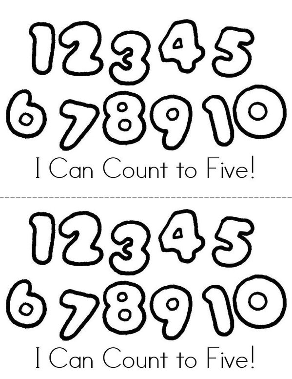 Counting to Five Mini Book - Sheet 1