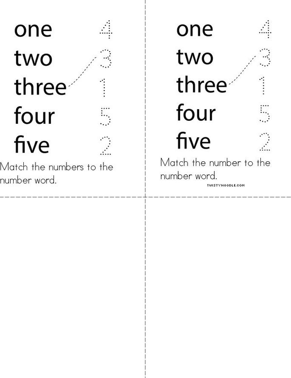 Counting to Five Mini Book - Sheet 4