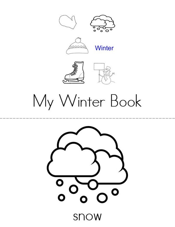 Winter Mini Book - Sheet 1