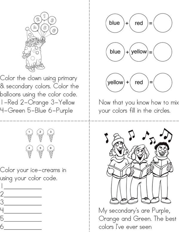 Primary and Secondary's Book Mini Book - Sheet 2