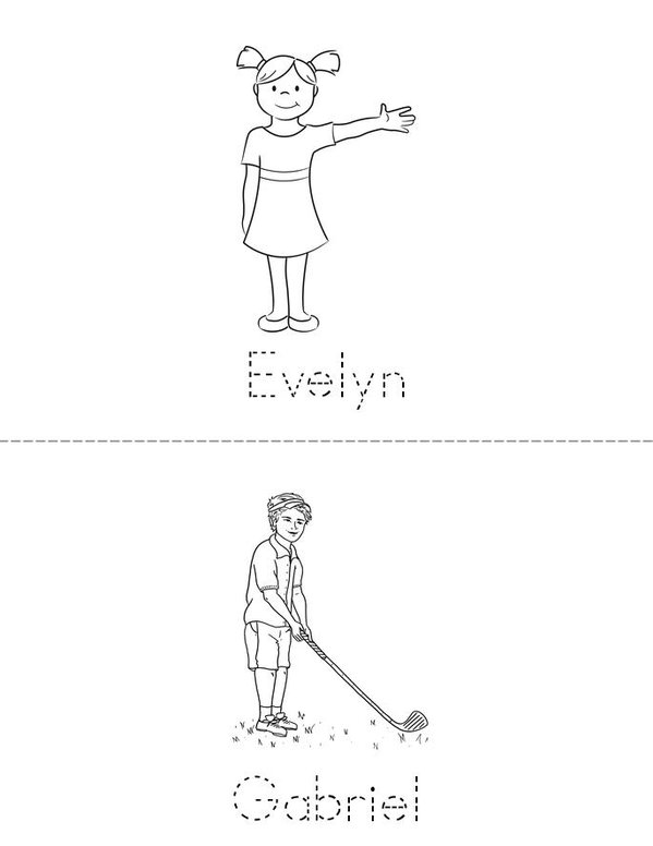 Evelyn Mini Book - Sheet 1