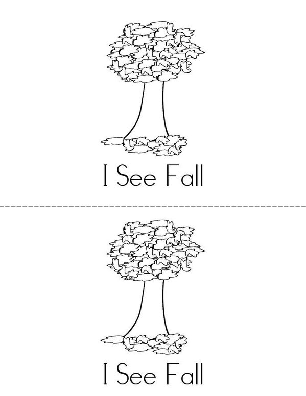 I See Fall Mini Book - Sheet 1