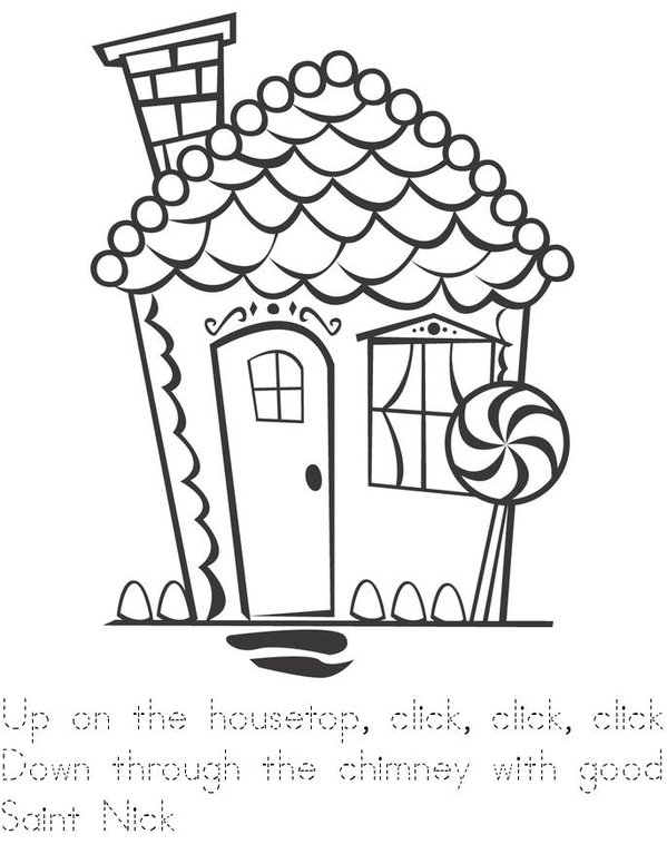 Up on the House Top Mini Book - Sheet 4