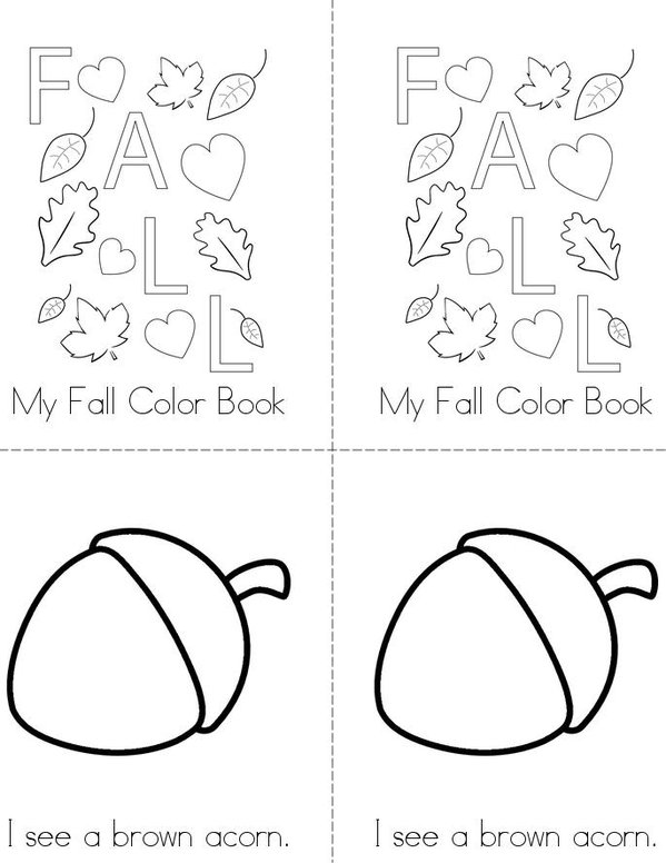 My Fall Color Book Mini Book - Sheet 1