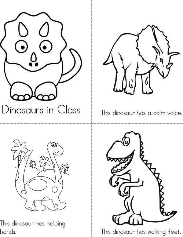 The Dino Den Mini Book - Sheet 1