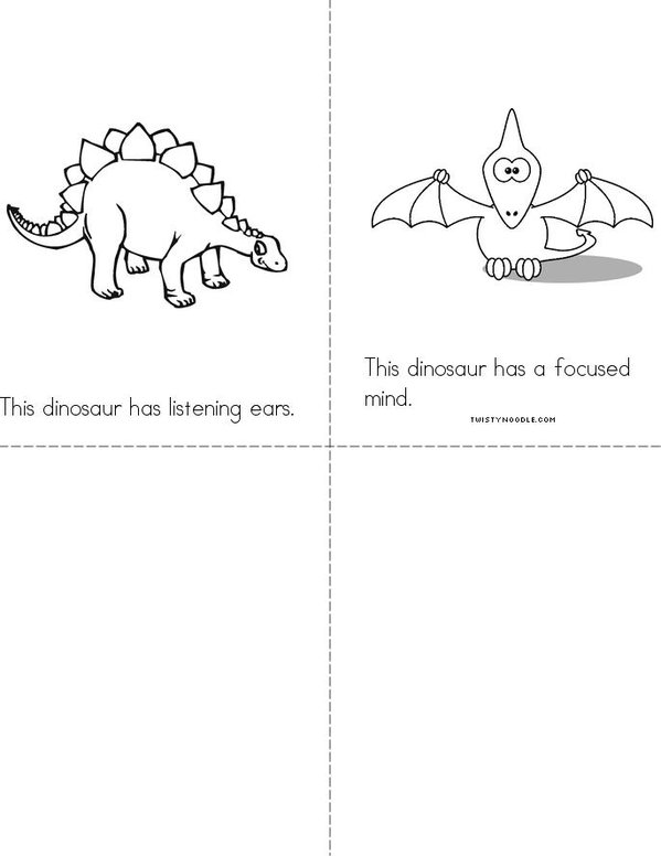 The Dino Den Mini Book - Sheet 2
