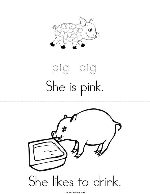 My pig Mini Book - Sheet 2