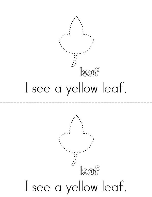 Fall Leaves Mini Book - Sheet 2