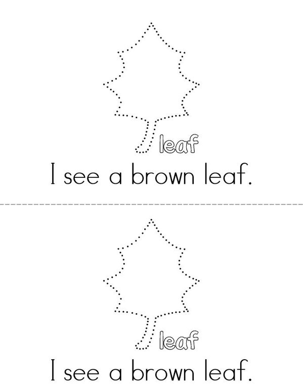 Fall Leaves Mini Book - Sheet 3