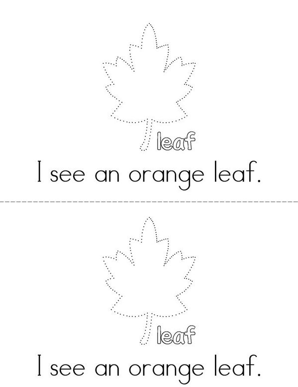 Fall Leaves Mini Book - Sheet 5