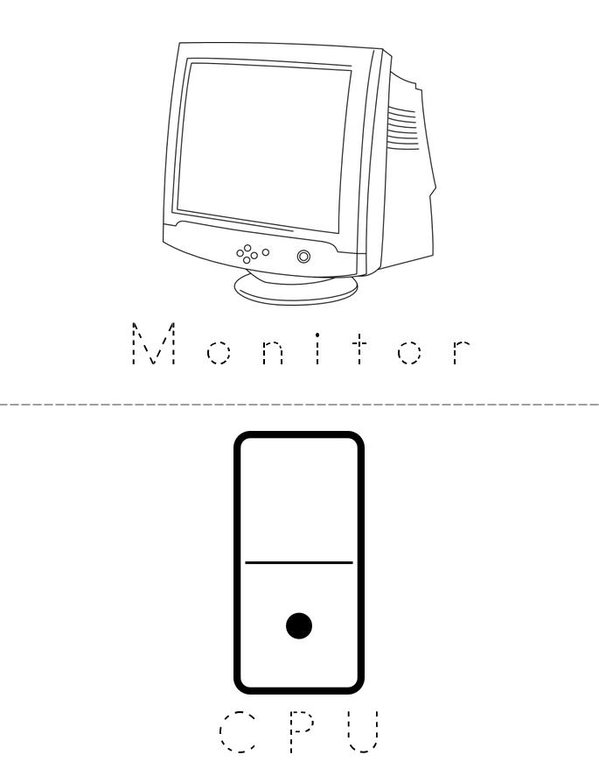 computer  Mini Book - Sheet 1