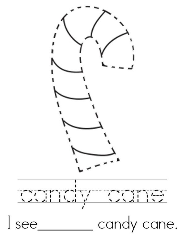 My Candy Cane Counting Book Mini Book - Sheet 1