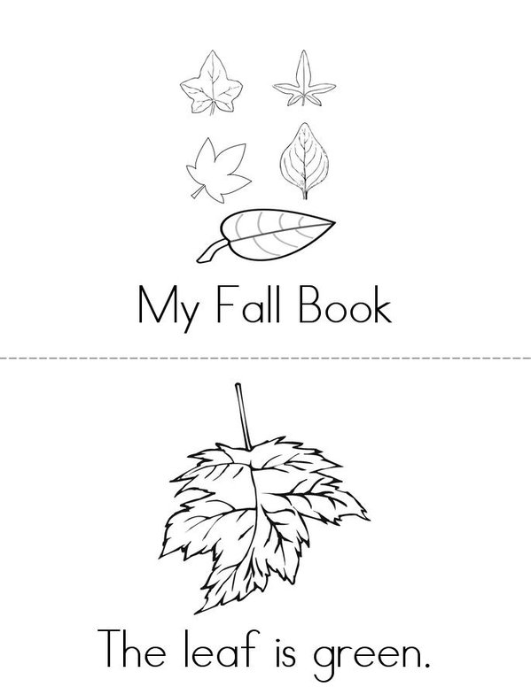 Autumn Mini Book - Sheet 1