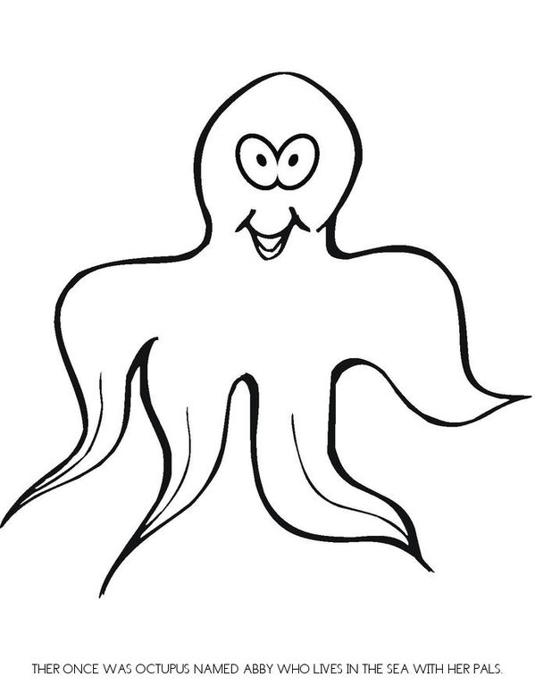 ABBY THE OCTUPUS AND SALLY THE DOLPHIN . Mini Book - Sheet 1