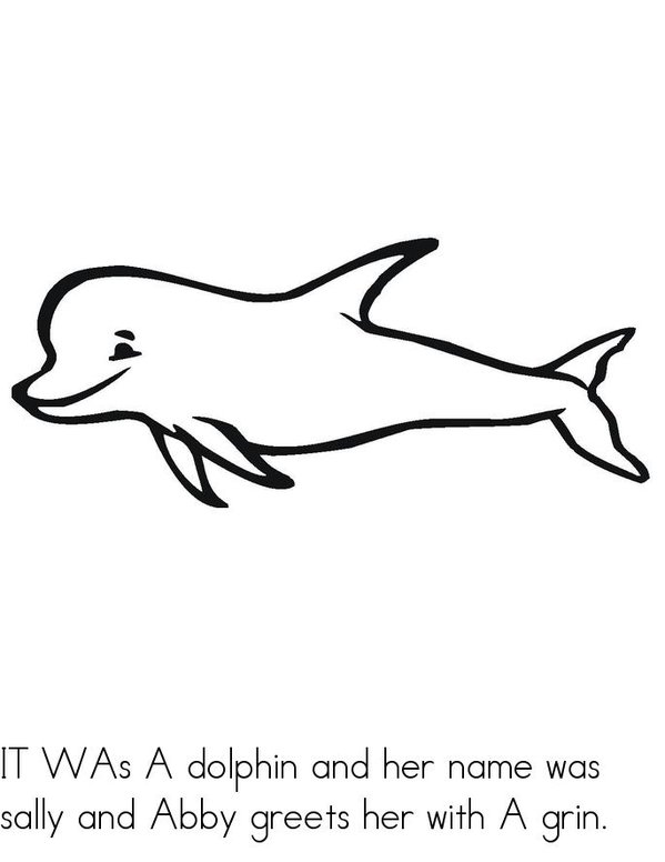 ABBY THE OCTUPUS AND SALLY THE DOLPHIN . Mini Book - Sheet 3