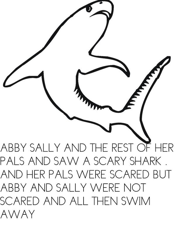 ABBY THE OCTUPUS AND SALLY THE DOLPHIN . Mini Book - Sheet 4