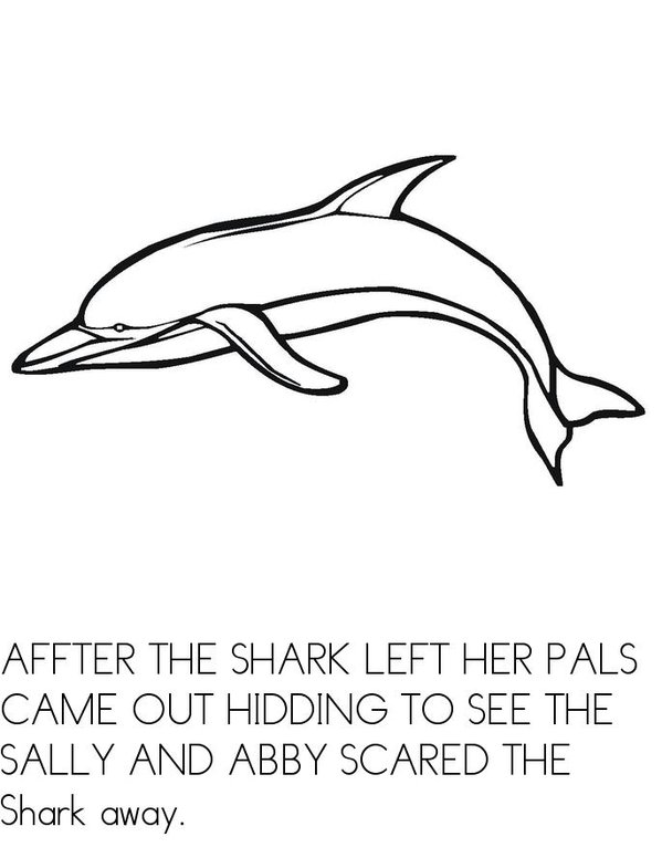 ABBY THE OCTUPUS AND SALLY THE DOLPHIN . Mini Book - Sheet 5