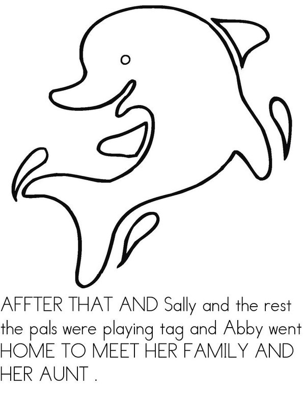 ABBY THE OCTUPUS AND SALLY THE DOLPHIN . Mini Book - Sheet 6