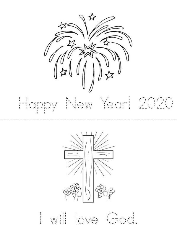 Happy New Year! Mini Book - Sheet 1