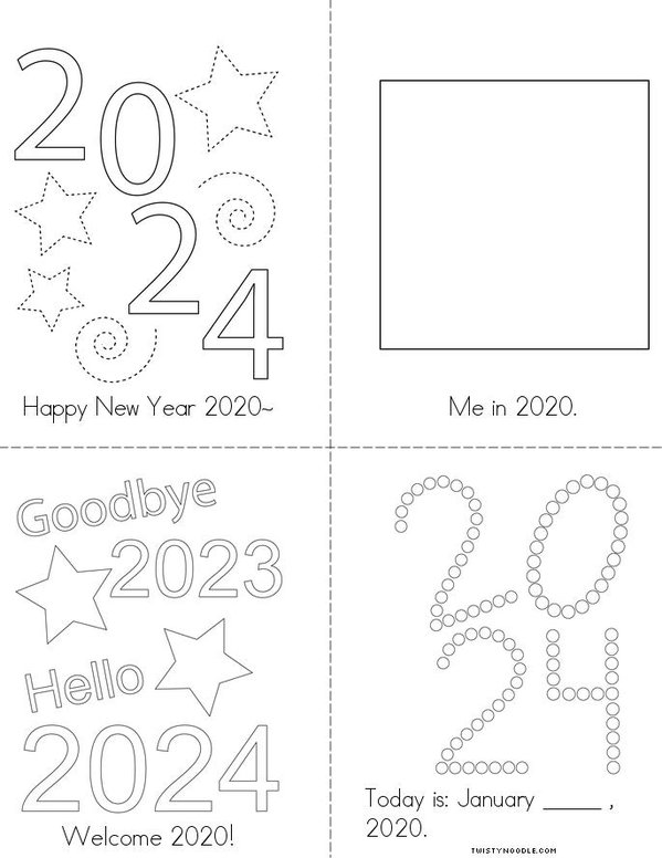 Happy New Year 2020 Mini Book