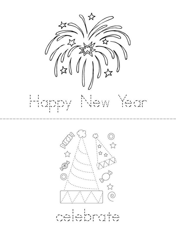 Happy New Year! Mini Book - Sheet 1
