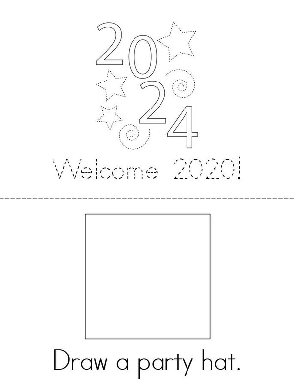 Welcome 2020! Mini Book - Sheet 1