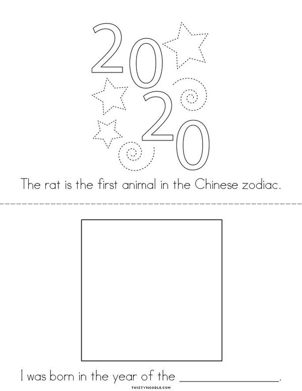 The Year of the Rat Mini Book - Sheet 2
