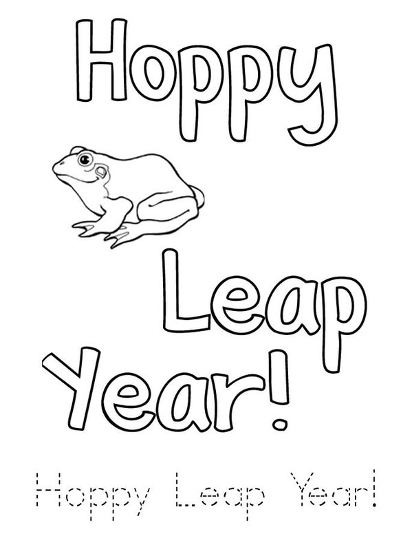 Leap Year Mini Book - Sheet 1