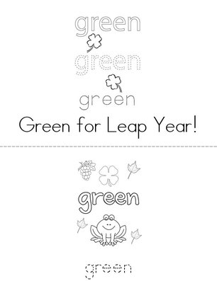 Green for Leap Year! Book