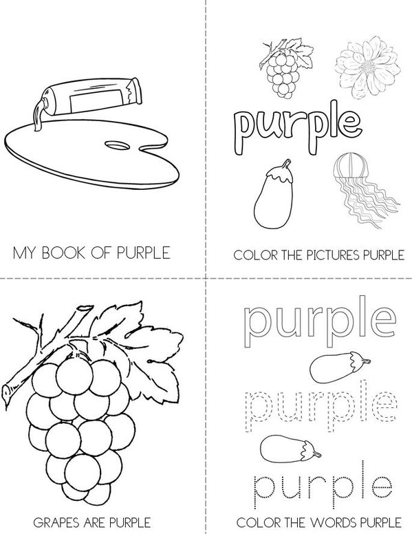 MY PURPLE BOOK Mini Book - Sheet 1