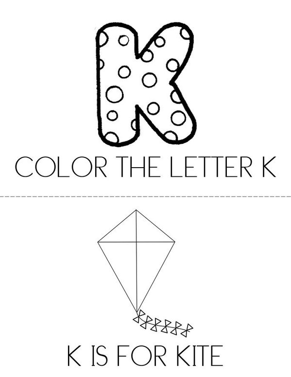 LETTER K Mini Book - Sheet 2