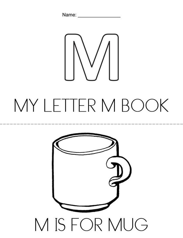 LETTER M Mini Book - Sheet 1