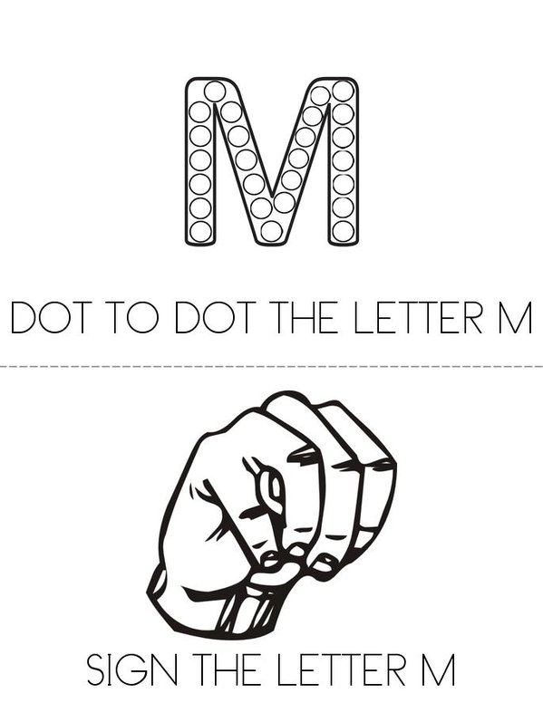 LETTER M Mini Book - Sheet 3