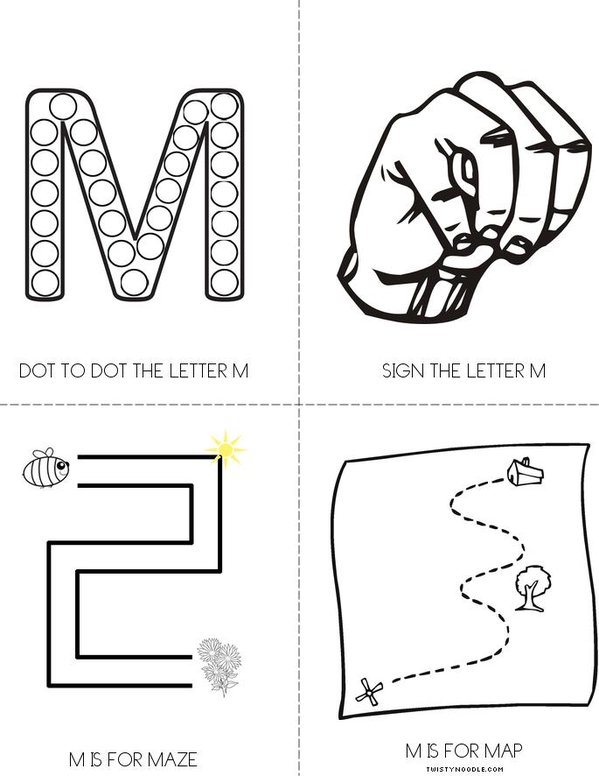 LETTER M Mini Book - Sheet 2