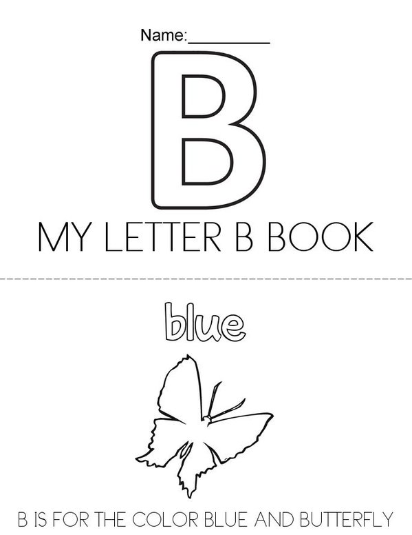 LETTER B Mini Book - Sheet 1