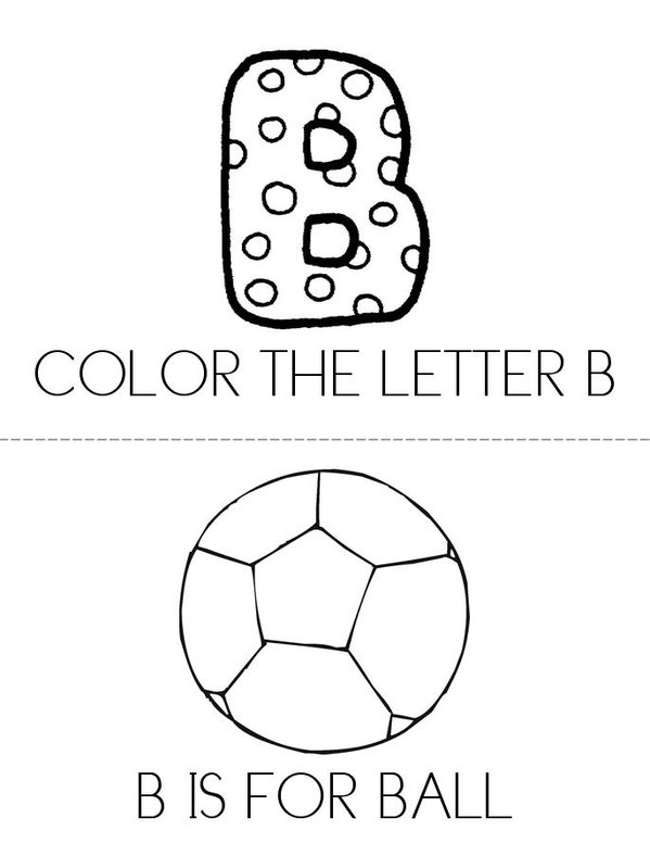 LETTER B Mini Book - Sheet 2