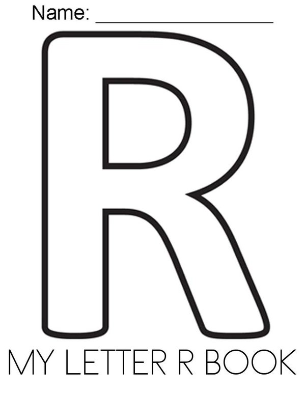 LETTER R Mini Book - Sheet 1