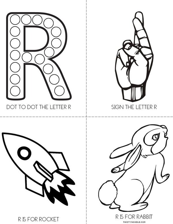 LETTER R Mini Book - Sheet 2