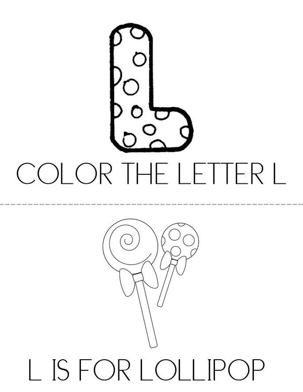 LETTER L Mini Book - Sheet 2